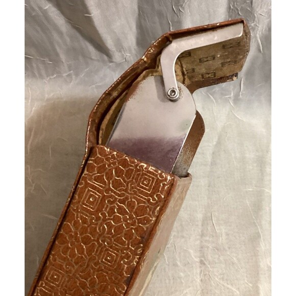 Cigarette Case Paper & Cardboard Brown, Green & Gold Antique Made In Italy - Picture 8 of 13